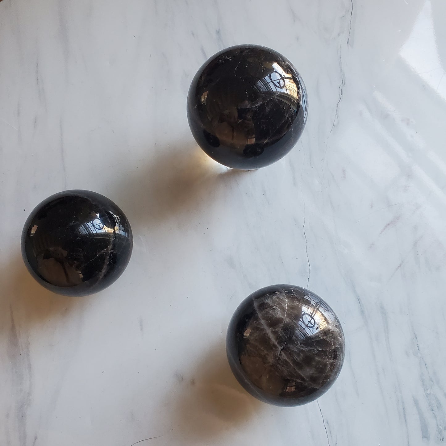 Black Rose Quartz Spheres